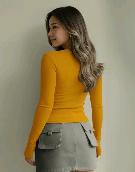 Women blend round neck stylish with top