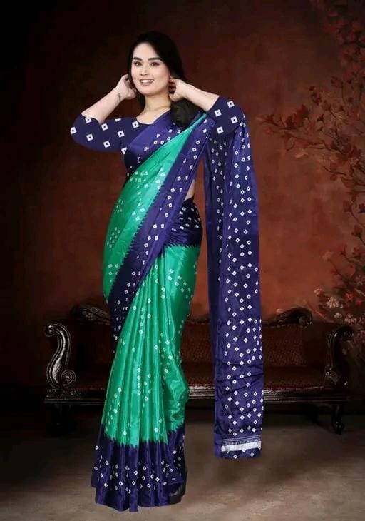 Printed silk daily wear saree