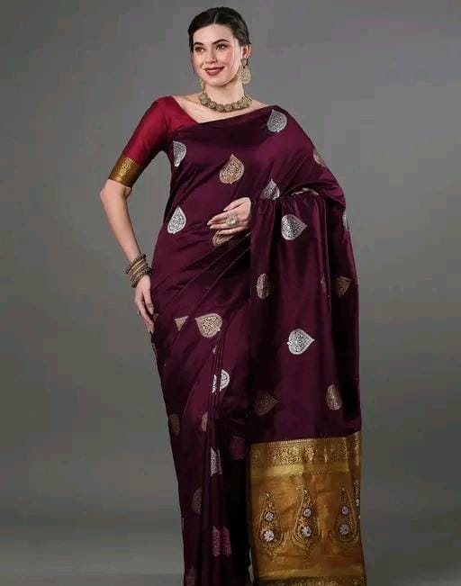 Women fancy jacquard saree