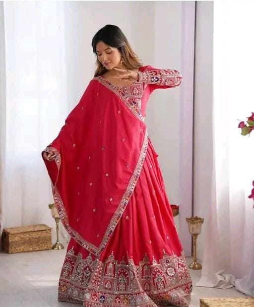 Fancy work lehenga choli
