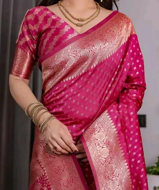 Festive wear kanjivaram fancy silk saree for women