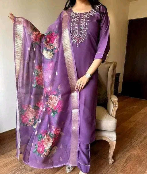 Chikankari kurti and plazoo