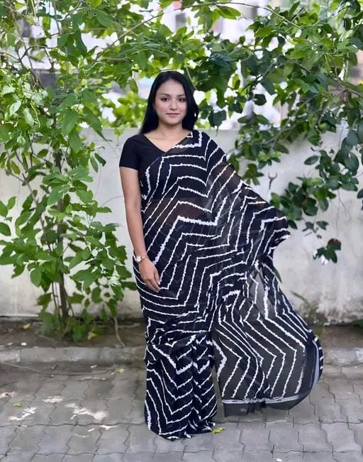 Georgette saree with blouse