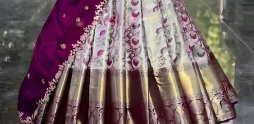 Traditional silk lehenga choli with dupatta