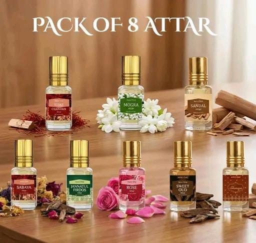 Pack of 8 attar for men and women