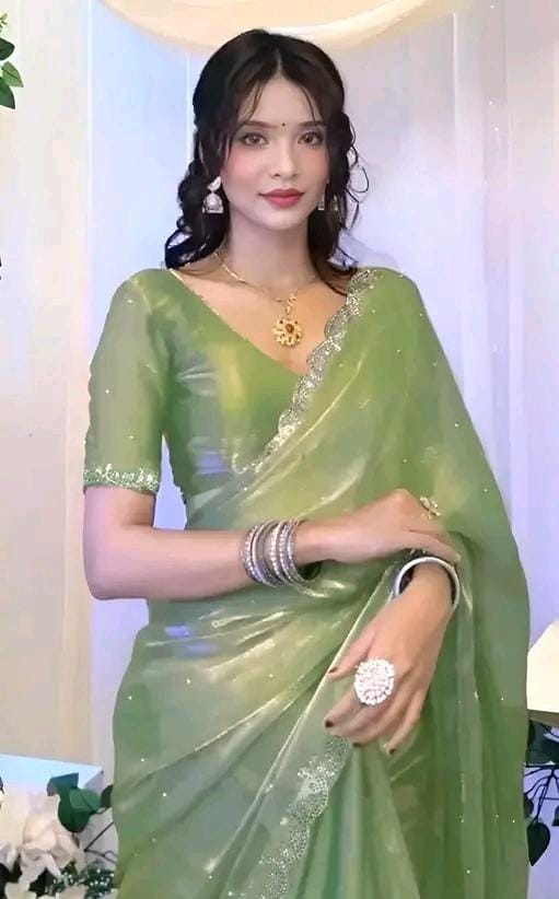 Jimmy chu organza party wear saree