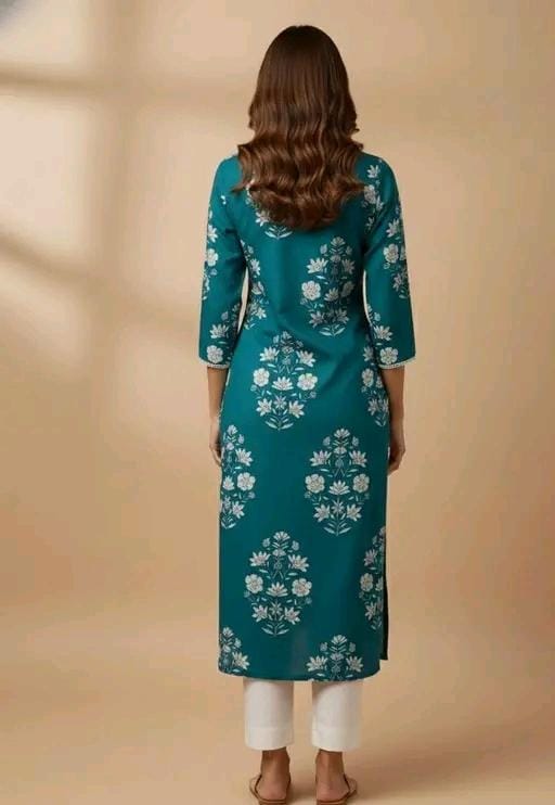 Fancy women kurta set-cotton kurta set