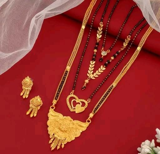 Gold plated finish with black bead chain