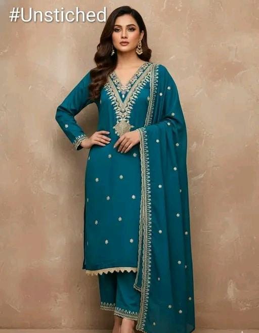 Women's yellow vichitra silk dress materian
