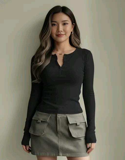 Women blend round neck stylish with top