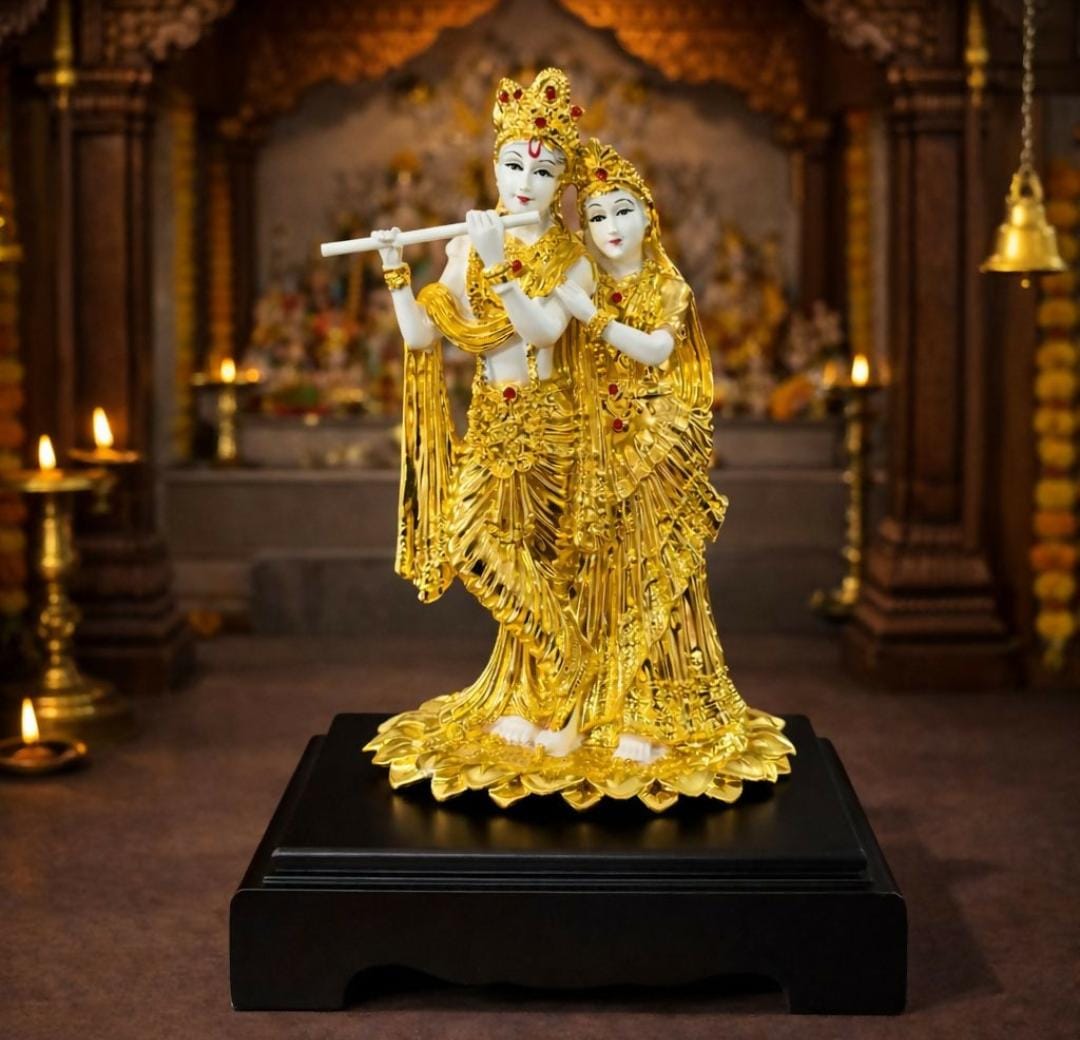 Radhe Krishna Golden Temple murti