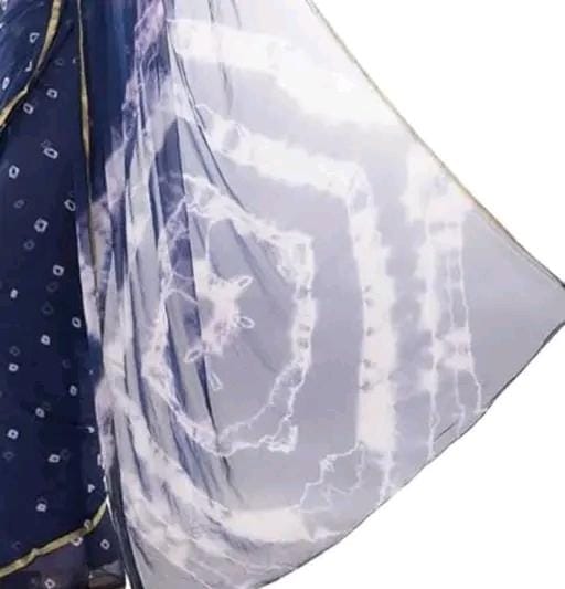 Fashions chiffo  bandhani printed saree with blouse