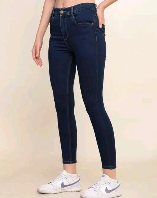Dark blue jeans for women