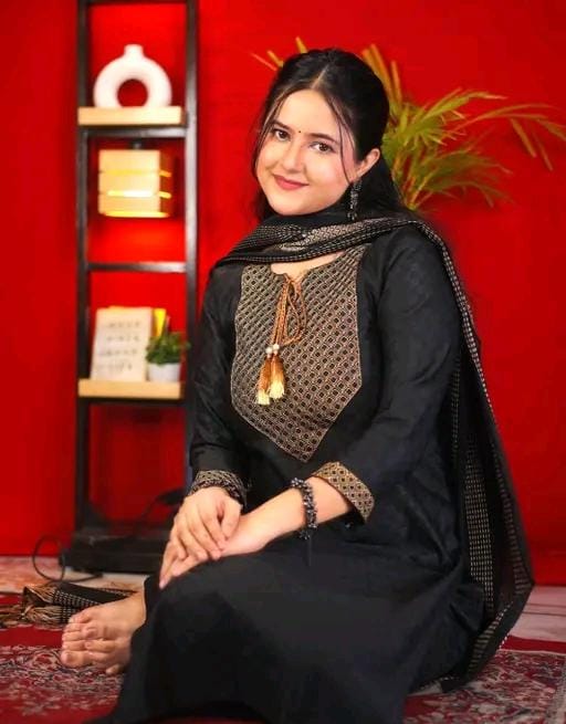 Embroidered cotton kurta pant dupatta