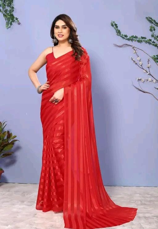 Fancy wear satin saree blouse