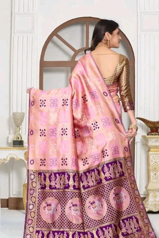 Cotton silk jacquard with blouse