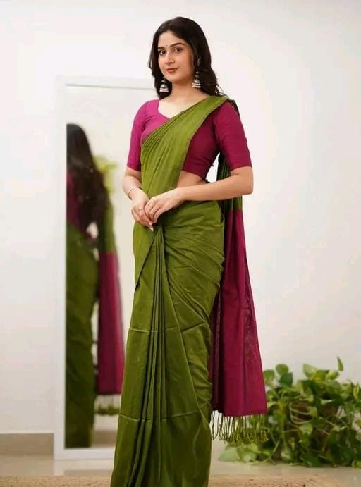 Woven handloom pure cotton saree