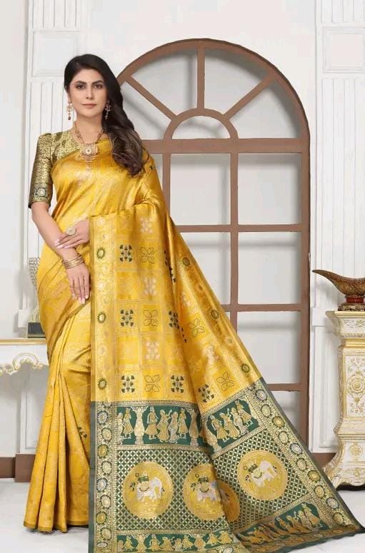 Cotton silk jacquard with blouse