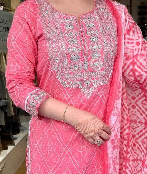 Kheshar Floral Printed Straight Kurta With Pocket and Palazzos for Girls and Women