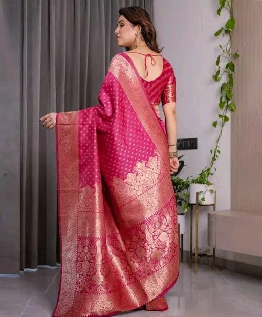 Festive wear kanjivaram fancy silk saree for women