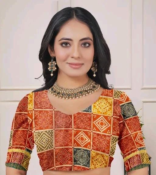 Fancy georgette plain saree with blouse