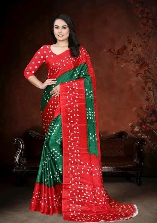 Printed silk daily wear saree