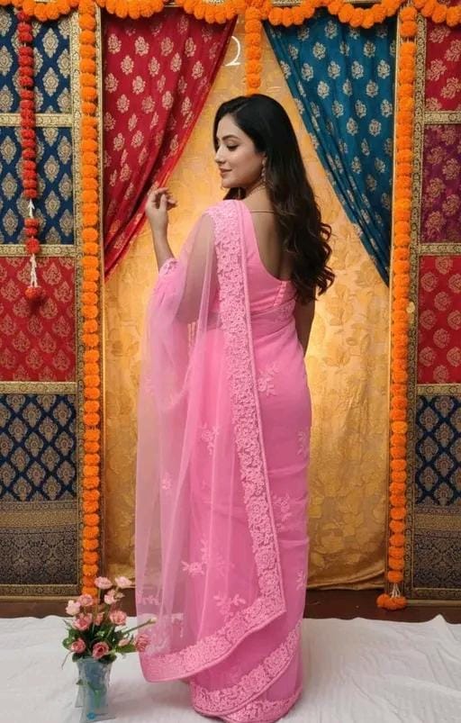 Fancy bollywood net saree