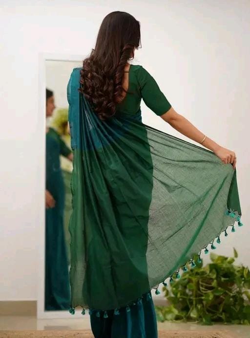 Woven handloom pure cotton saree