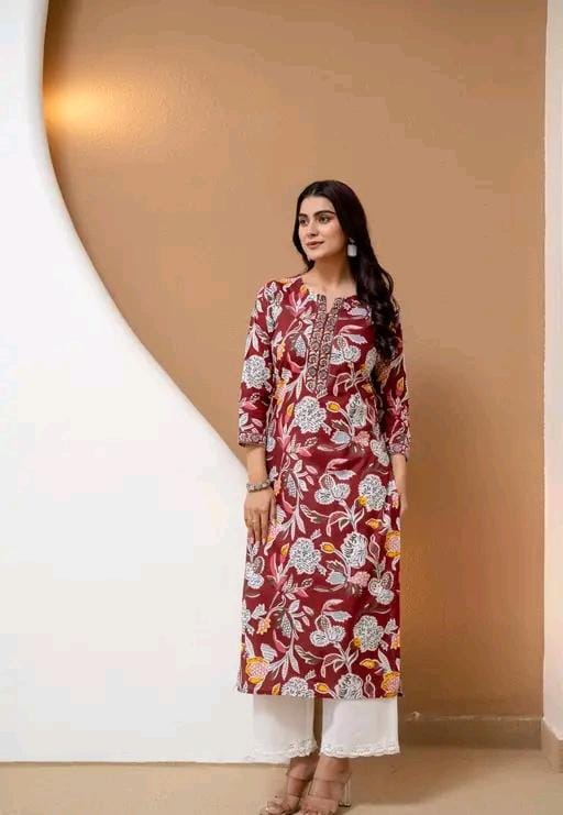 Jivika fancy kurtis fabric:cotton