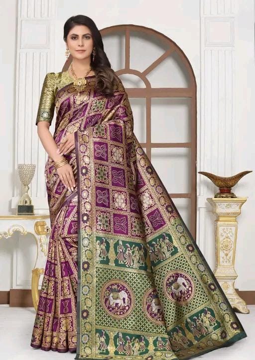 Cotton silk jacquard with blouse