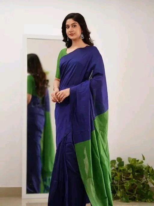 Woven handloom pure cotton saree