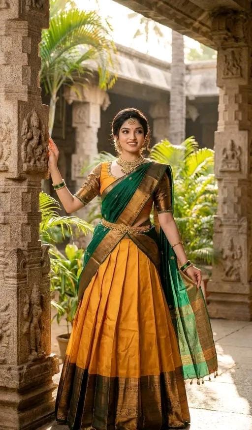 Women jacquard stitched lehenga choli