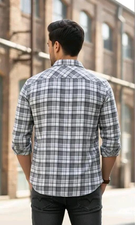 Fancy COTTON CHECKED SHIRT FOR MEN