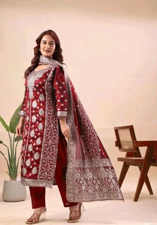 Unstitched suit material for women