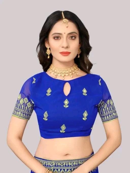 Embroidery mirror saree