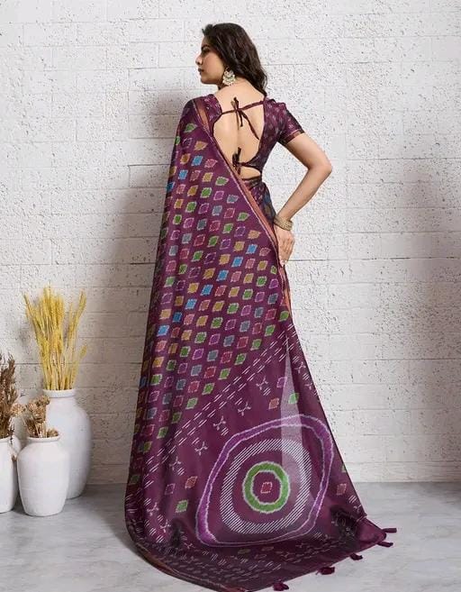 Miwa nevy woven printed art silk saree for women
