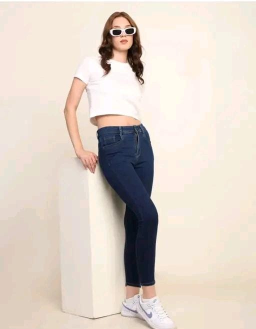 Dark blue jeans for women
