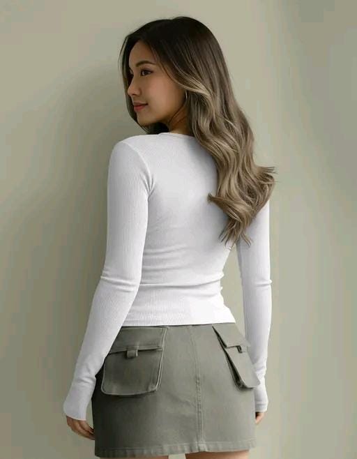 Women blend round neck stylish with top