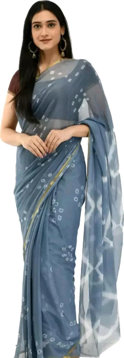 Fashions chiffo  bandhani printed saree with blouse