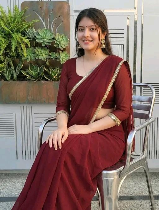 Women fancy soft silk saree with mirror touch border for women