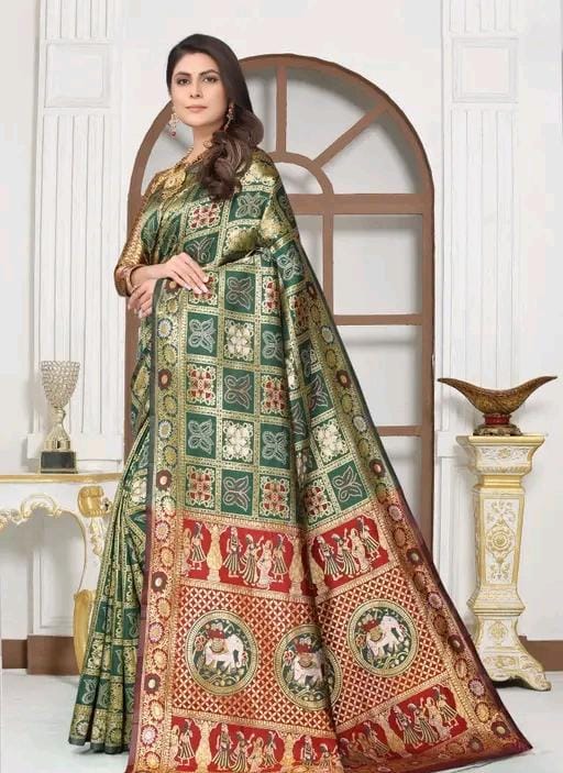 Cotton silk jacquard with blouse