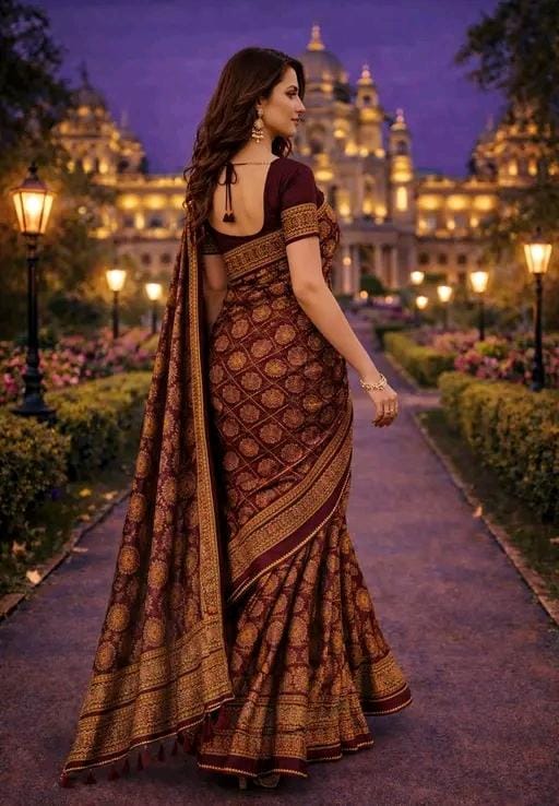 Print kota doriyablocked printed saree for women