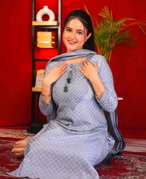 Embroidered cotton kurta pant dupatta