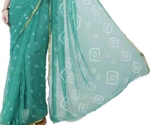 Fashions chiffo  bandhani printed saree with blouse