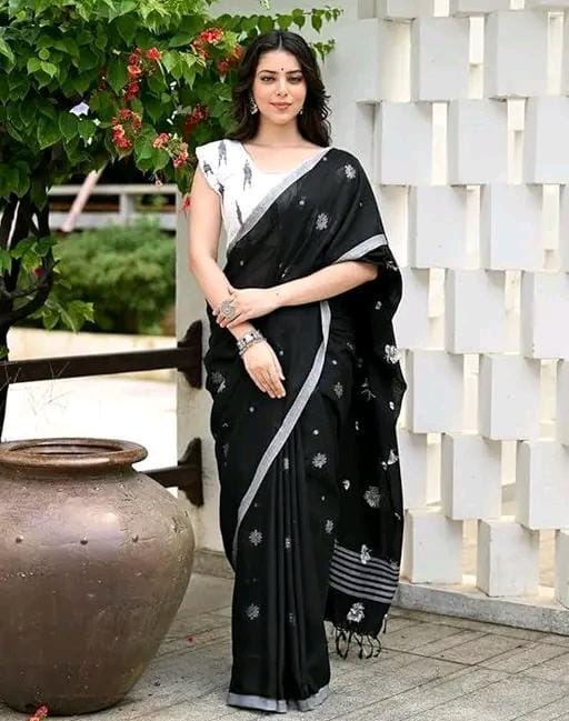 Khadi jil mil saree