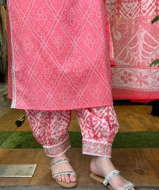 Kheshar Floral Printed Straight Kurta With Pocket and Palazzos for Girls and Women