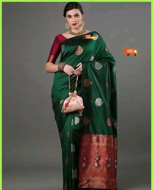 Women fancy jacquard saree