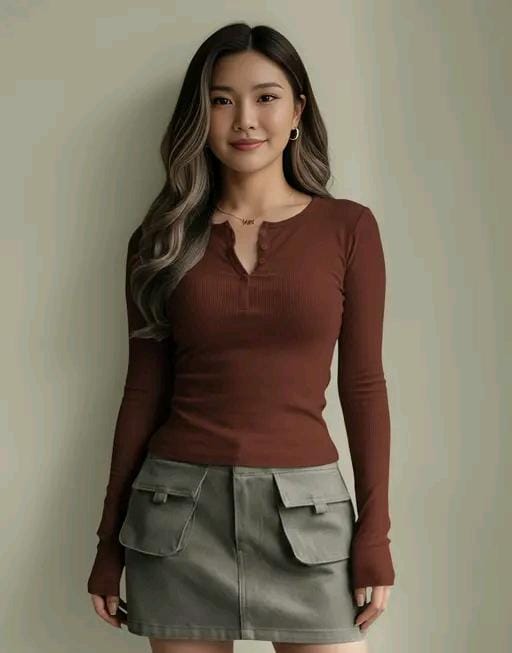 Women blend round neck stylish with top