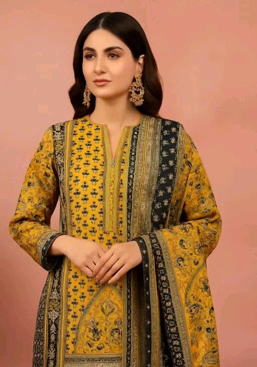 Women's red and black printed cotton suit