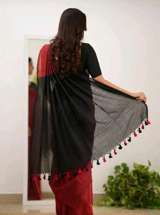 Woven handloom pure cotton saree